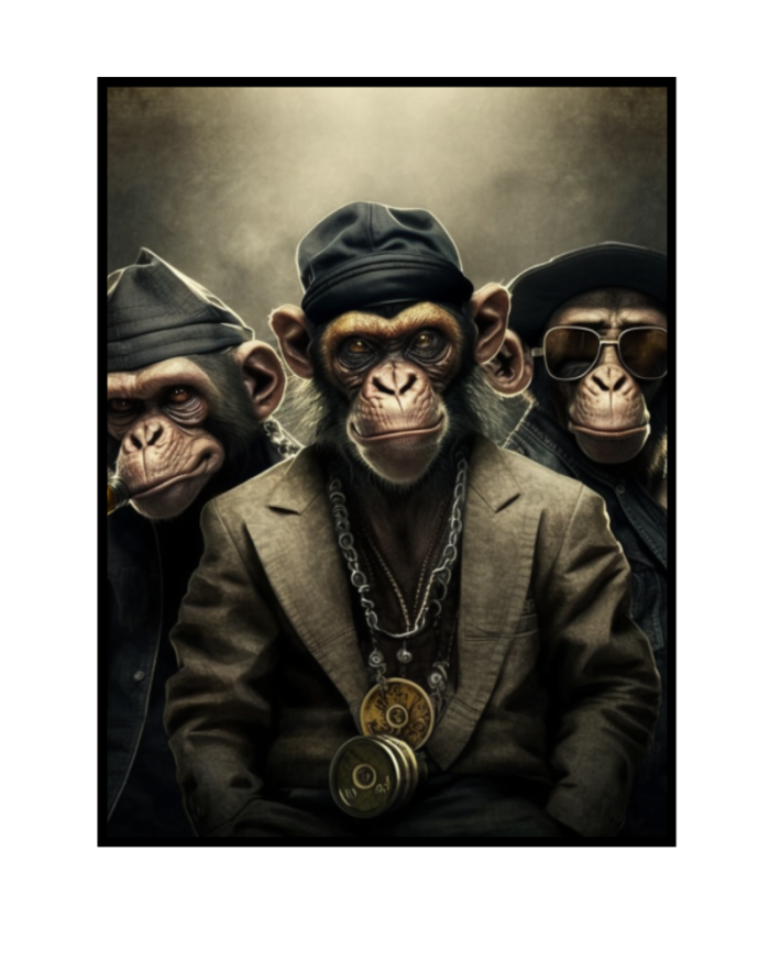 Tableau singe primate mafieux